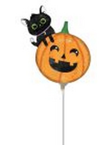 MINI SHAPE HALLOWEEN CAT & PUMPKINS 10PZ