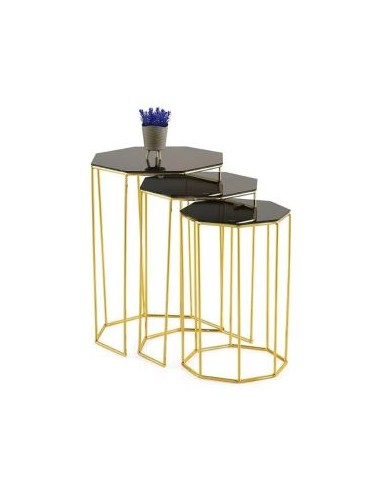 SET 3 ALZATE ESAGONALE ORO CM.90-100-120