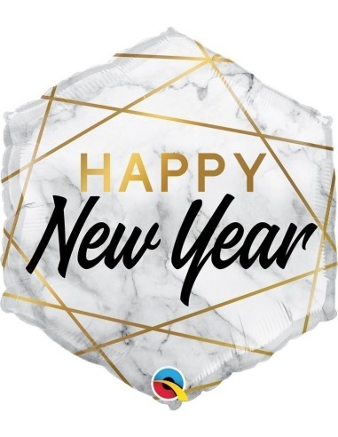 20"HEXAGON NEW YEAR MARBLE RECTANGLES