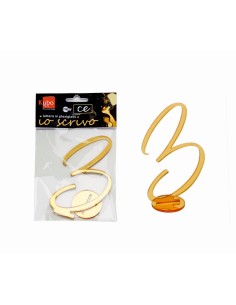 NUMERO 3 IN CORSIVO PLEXI ORO