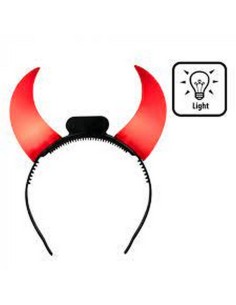 CERCHIETTO CORNA DIAVOLO CON LUCE