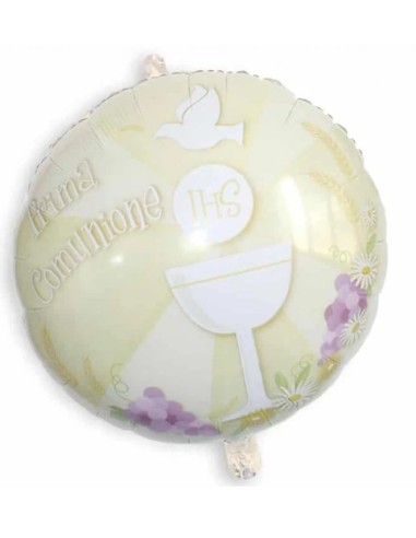 18"MYLAR PRIMA COMUNIONE AVORIO 3PZ