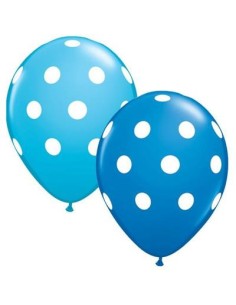 11 RND BIG POLKA BLUE