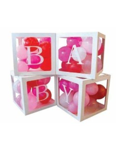 4 LETTER CUBES BABY PAPER 30X30X30