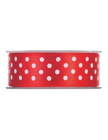 NASTRO POIS RASO MM.25X20 MT. RED
