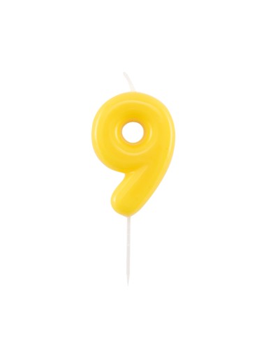 CANDELINA GLOSSY N.9 GIALLO CON PICK11 CM