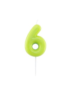 CANDELINA GLOSSY N.6 LIME CON PICK 11 CM