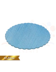 VELO FATA TONDO SMERL.CELESTE 24 CM CF50