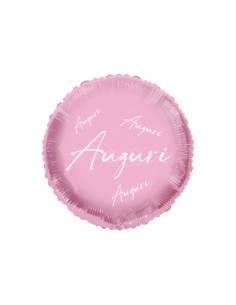 18"AUGURI MACARON ROSA