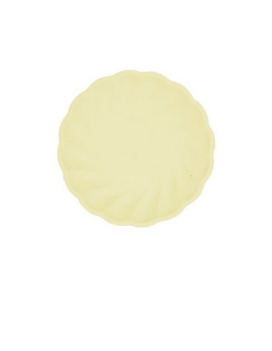 6 PLATES ROUND VERT DECOR.18,8 YELLOW
