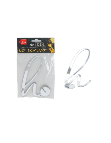 LETTERA H CORSIVO PLEXI MINUSCOLA ARGENT