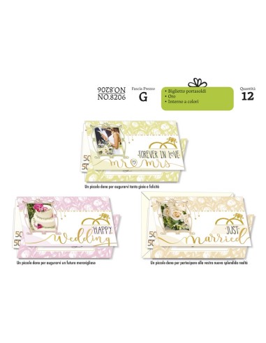 BIGLIETTO NOZZE PORTASOLDI CF 6