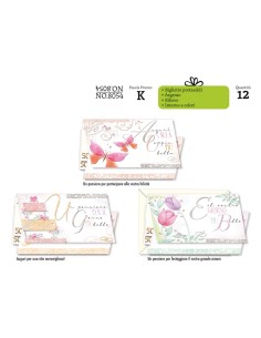 BIGLIETTO  NOZZE  ACQUERELLO CF 6