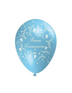 12"PALLONI STAMPA COMUNIONE MET.CELESTECF.40