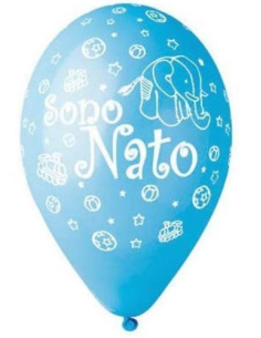 12"PALLONI STAMPA SONO NATO CELESTE CF40
