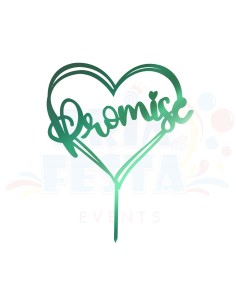 CAKE TOPPER PLEXI PROMESSA VERDE
