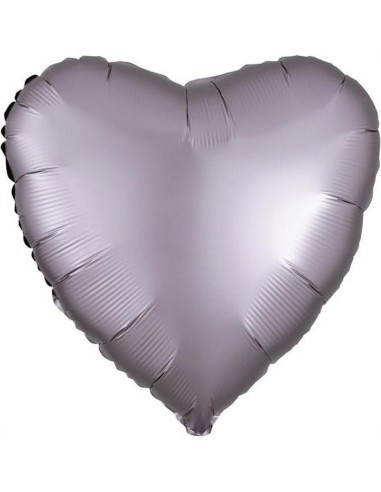 18"HEART SATIN LUXE GREIGE