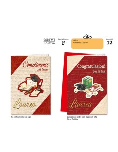 BIGLIETTI LAUREA CLASSICO PZ 6