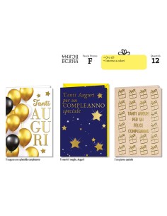 BIGLIETTI COMPLEANNO GEN.PZ 6