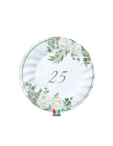 6 PIATTI CM 20  25 ANNI EUCALIPTO
