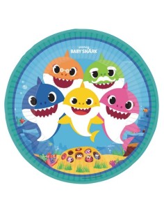 PLATES BABY SHARK ROUND 22,8 CM PZ 8