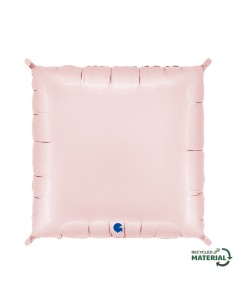 24"DECO-BICOLOR SQUARES SATIN PAST.BLUE&  PASTEL PINK