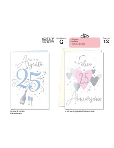 BIGLIETTI ANNIVERSARIO 25 ANNI PZ 6