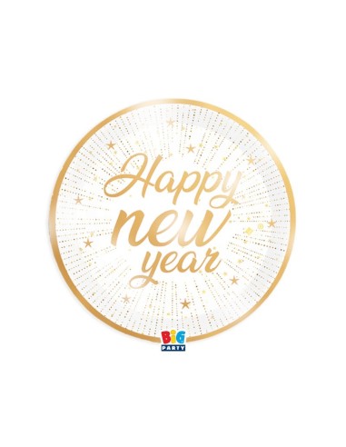 CF.6 PIATTI CM 18 HAPPY NEW YEAR GOLD