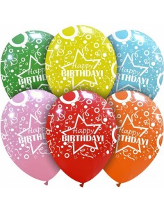 PALLONC.12"HAPPY BIRTHDAY PZ 100