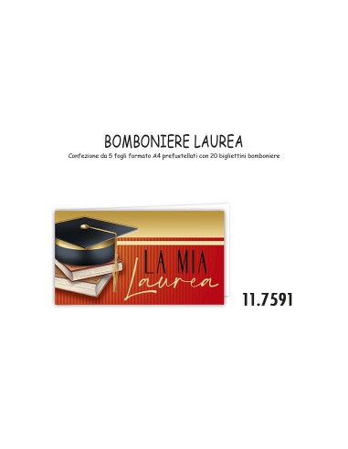 BIGLIETTINI CF 100 BOMBONIERE LAUREA