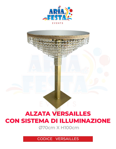 ALZATA VERSAILLES 70X100CM CON CRISTALLIE SISTEMA DI ILLUMINAZIONE