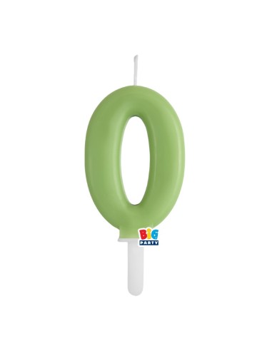 NUMERO CERA TINY PLUMP VERDE OL.CM 7 N.0