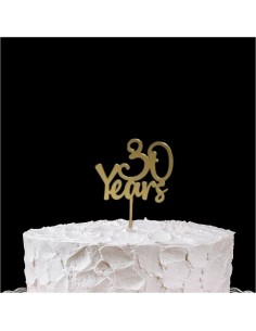 CAKE TOPPER PLEXI 50 ORO 30 YEARS