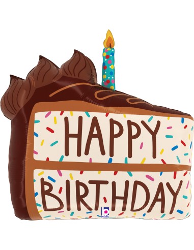 28"BIRTHDAY CHOCOLATE CAKE SLICE