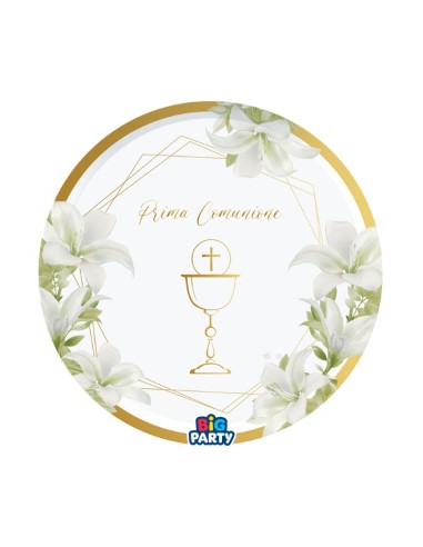 6 PIATTI CM 24 COMUNIONE GEOMETRIC
