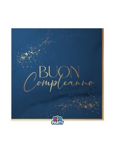 16 TOV.LI 33X33 BUON COMPLEANNO BLUE NAV