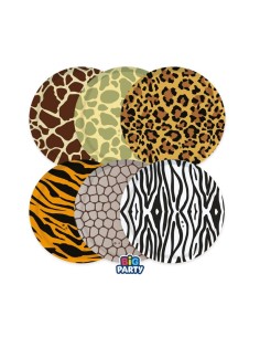 6 PIATTI MIX CM 18 ANIMALIER