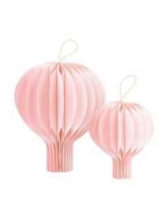 CF.2 MONGOLFIERE IN CARTA ROSA 20-30 CM