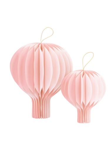CF.2 MONGOLFIERE IN CARTA ROSA 20-30 CM