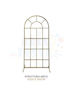ARCO METALLO INTARSIATO H.220X100 CM ORO 2