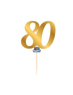 MINI CAKE TOPPER N.80 ORO METAL