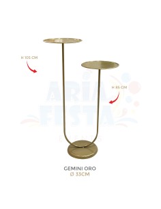 ALZATA GEMINI METALLO ORO 85-105 CM