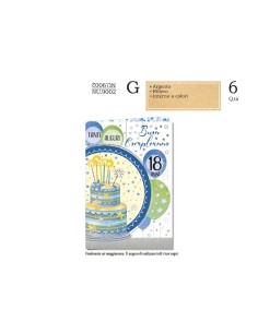 BIGLIETTI NUMERI 18 ANNI PZ 6