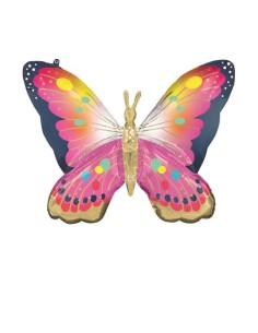 SS VIBRANT PINK SATIN BUTTERFLY FLUT
