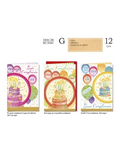 BIGLIETTI COMPLEANNO PZ 6