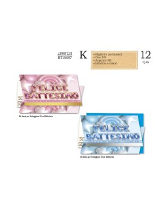 BIGLIETTI BATTESIMO PORTASOLDI PZ 6