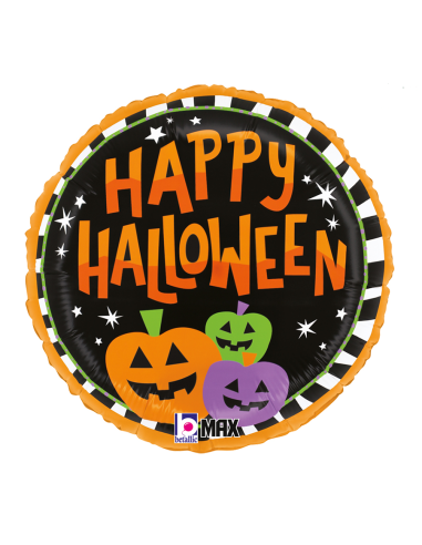 18"HALLOWEEN STRIPE PUMPKINS