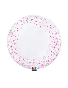 20"BUBBLE CM 50 CORIANDOLI MINI ROSA