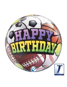 22"DECO BUBBLE BIRTHDAY SPORT BALLS