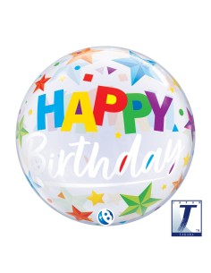 22"DECO BUBBLE BIRTHDAY BRILLIANT STARS